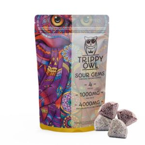 Trippy Owl Assorted Sour Gems 4000MG